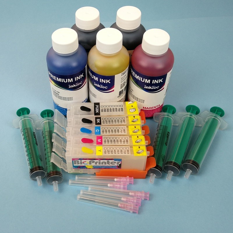 REFILLABLE CARTRIDGE PACK WITH INK FOR CANON PRINTERS