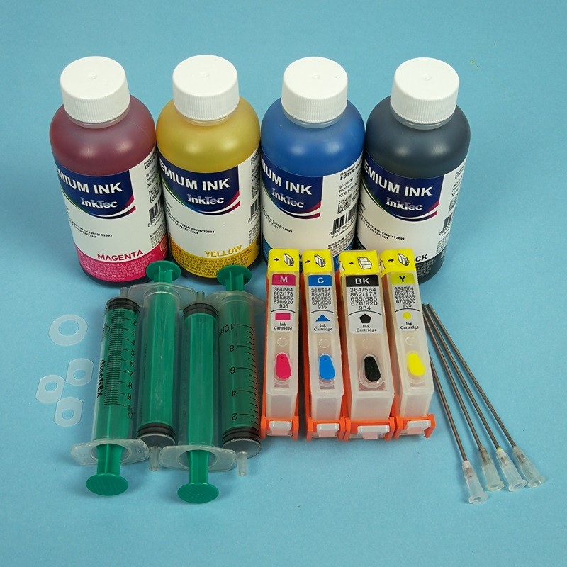 REFILLABLE CARTRIDGES FOR USE IN HP WITH INK