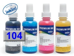PACK DE TINTAS 104 PARA RECARGA EPSON ECOTANK 100ml 4 COLORES 