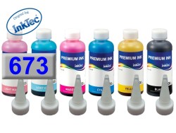 PACK DE TINTAS 673 PARA RECARGA EPSON ECOTANK L800 SERIES 100ml 6 COLORES 