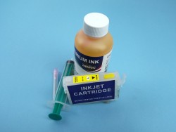 EPSON 603 y 603XL CARTUCHO AMARILLO RECARGABLE AUTORESETEABLE CON TINTA