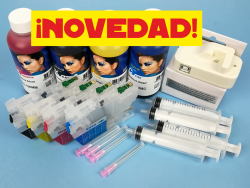 Pack Cartuchos Brother LC3211 LC3213 Recargables con Tinta y Reseteador de chip