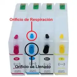 CARTUCHOS RECARGABLES EPSON 79 79xl CON CHIP AUTO RESET